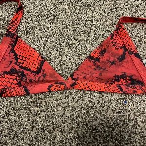 Snake Print Bikini Top